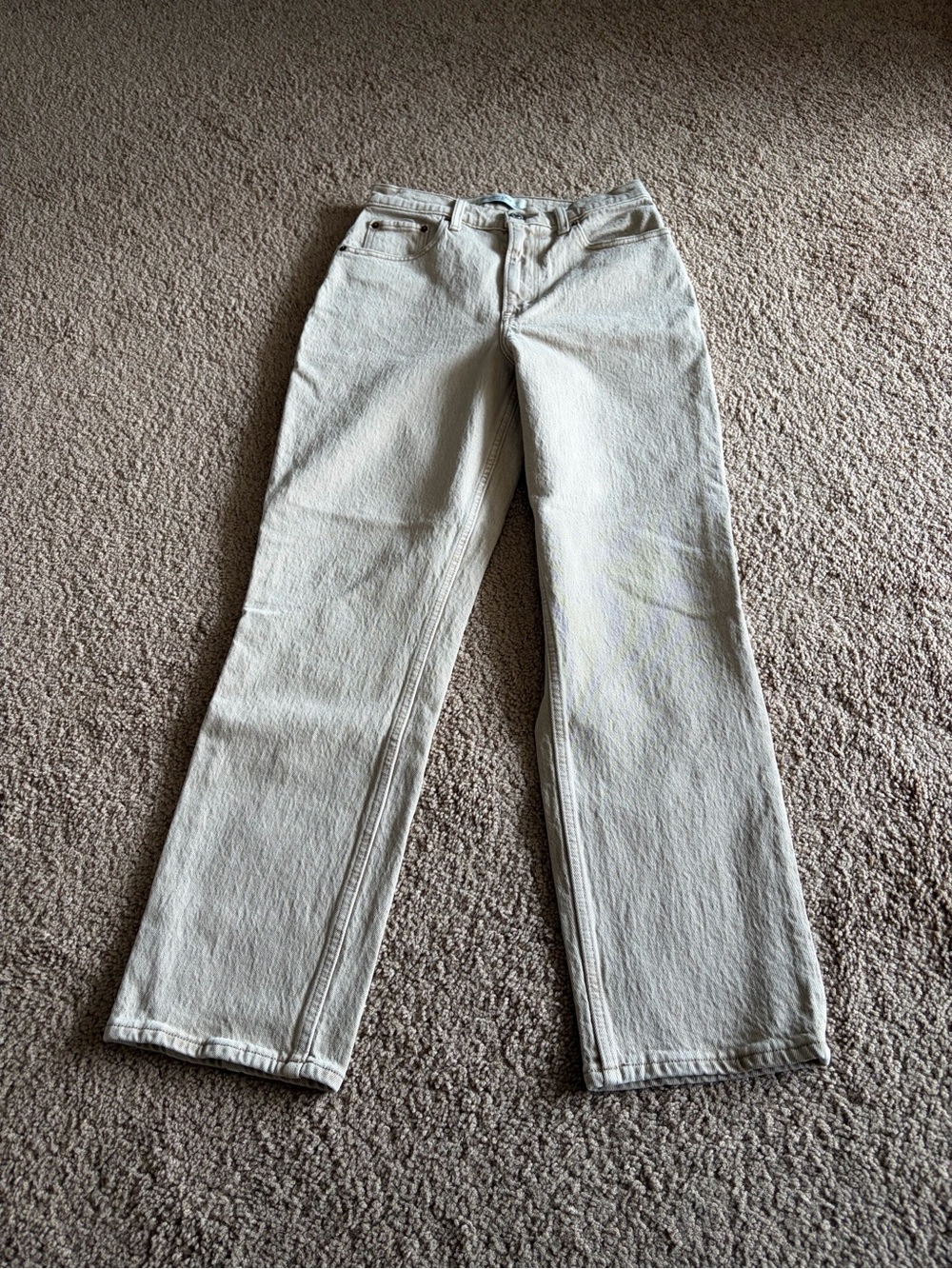 Abercrombie 90’s Straight-Leg Women's Jeans in Beige